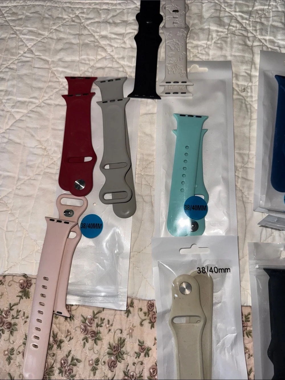 Silicone Replacement Smartwatch Bands Pack — Multiple Colors for 38/40mm Watches